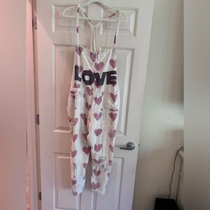 Magnolia Pearl Love Heart Overalls Brand New